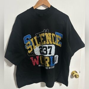 Black oversized Graphic T-Shirt with Bold Print